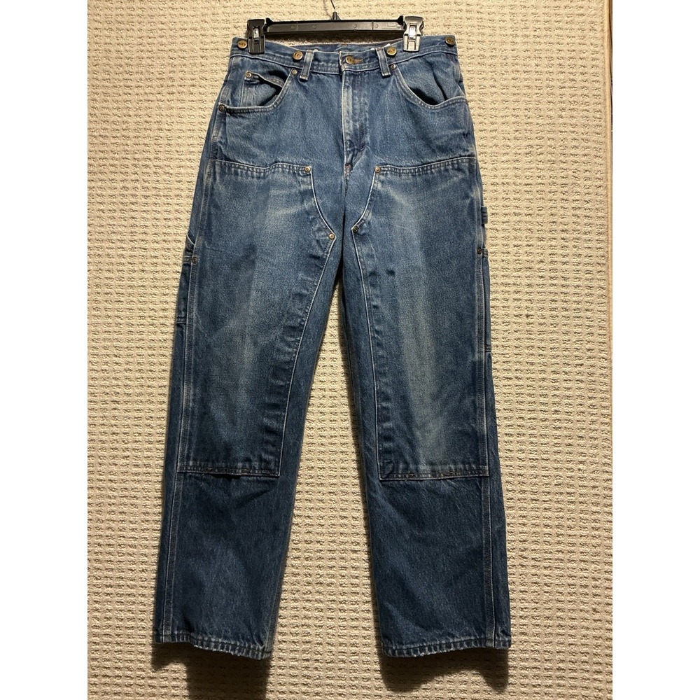 Key Denim Work Wear Jeans Double Knee 32x30 Carpenter Jeans Y2K VTG (29x28 1/2)